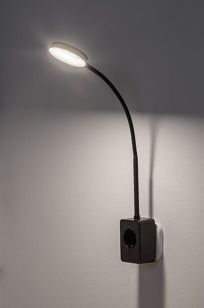 Rabalux 71284 - Lampada da parete LED dimmerabile TIVRO 4W/230V con porta USB integrata per presa a muro, nera