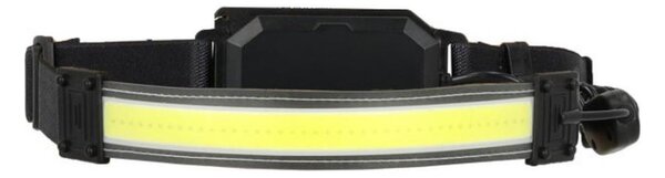 Lampada frontale ricaricabile 2x LED, 5V, 180 lm, 900 mAh, nera