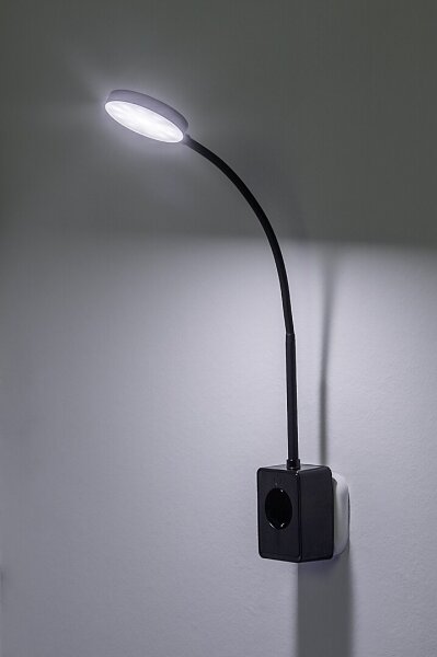 Rabalux 71284 - Lampada da parete LED dimmerabile TIVRO 4W/230V con porta USB integrata per presa a muro, nera