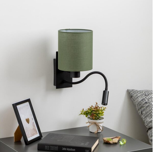 Brilagi - Applique a LED NUBILA 1xE27/25W/230V + LED/3W nero/verde