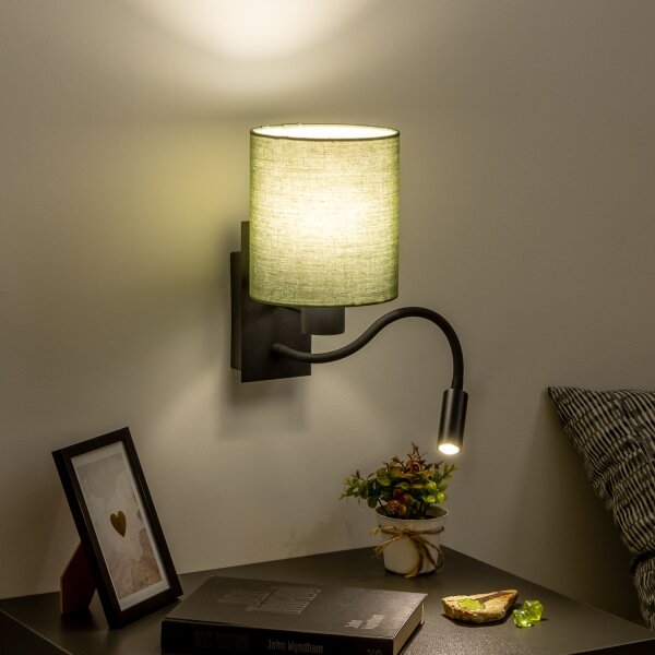 Brilagi - Applique a LED NUBILA 1xE27/25W/230V + LED/3W nero/verde