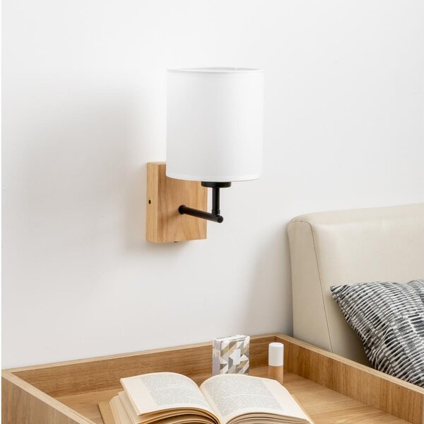 Brilagi - Applique NUBILA WOOD 1xE27/25W/230V quercia/bianco