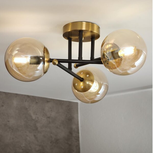 Brilagi - Lampadario a plafone MALIVA 3xE14/15W/230V in finitura oro