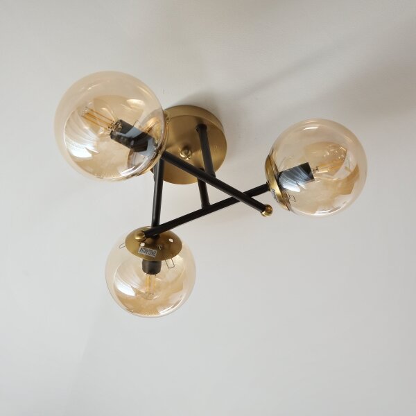 Brilagi - Lampadario a plafone MALIVA 3xE14/15W/230V in finitura oro