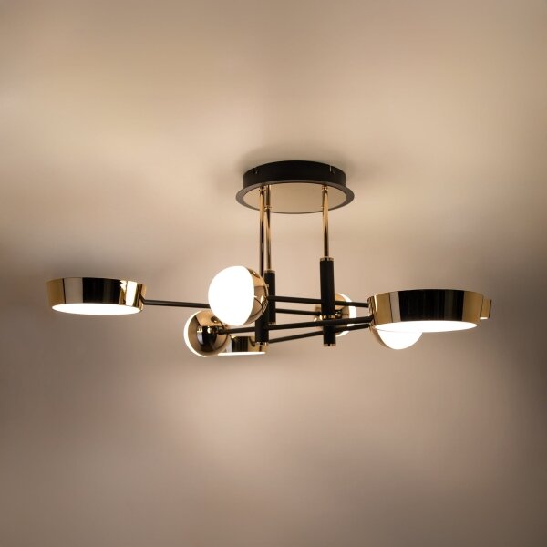 Zuma Line MX7170-8-3BGT - Lampadario a plafone LED dimmerabile LARA LED/60W/230V oro/nero