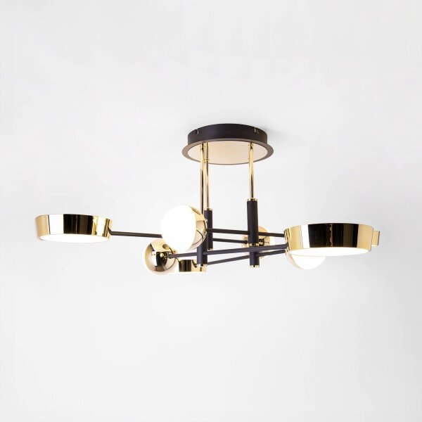Zuma Line MX7170-8-3BGT - Lampadario a plafone LED dimmerabile LARA LED/60W/230V oro/nero