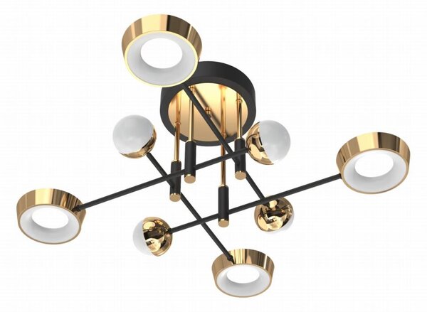 Zuma Line MX7170-8-3BGT - Lampadario a plafone LED dimmerabile LARA LED/60W/230V oro/nero