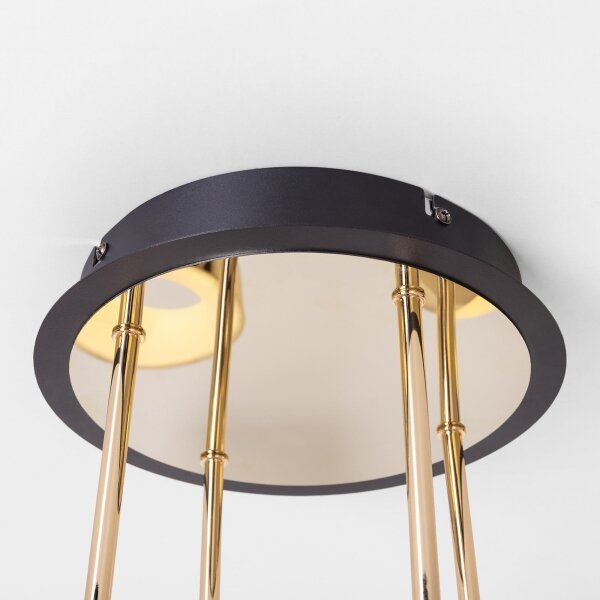 Zuma Line MX7170-8-3BGT - Lampadario a plafone LED dimmerabile LARA LED/60W/230V oro/nero
