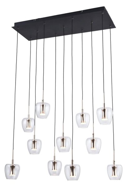 Zuma Line MD2291-11B-3BGT - Lampadario LED a sospensione su cavo NELSON 11xLED/3W/230V nero