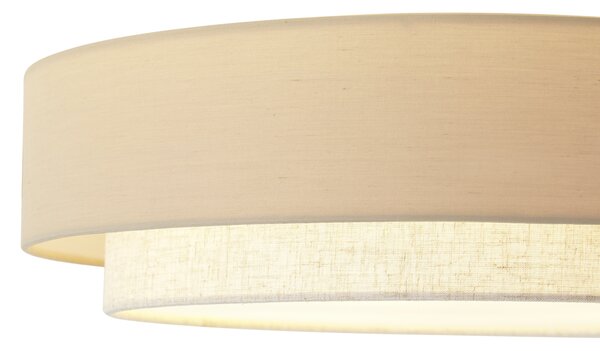 Plafoniera moderna beige 50cm 3 luci - Drum Duo