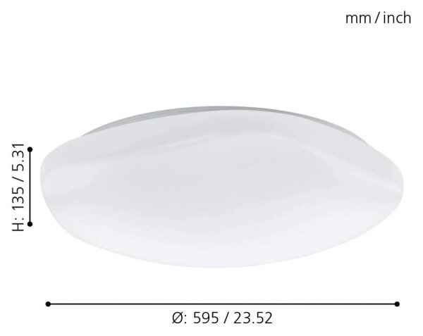 Eglo 33272 - Plafoniera dimmerabile RGBW TOTARI-C LED/34W/230V + +TC
