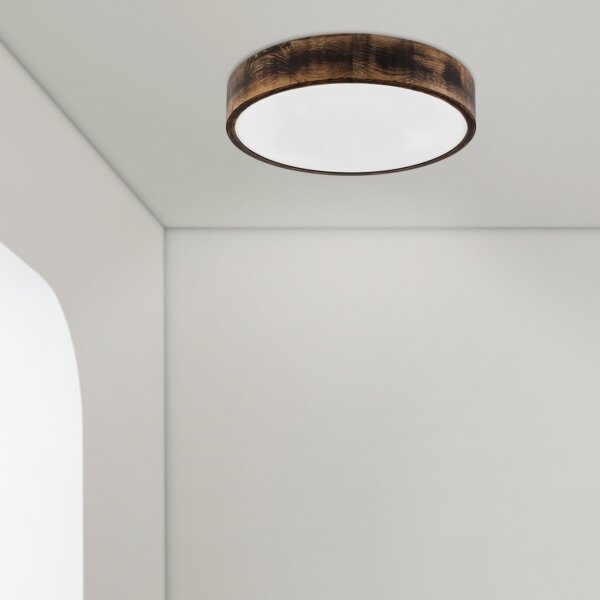 Brilagi - Plafoniera LED CARVALHO SMOKEY LED/36W/230V, finitura in rovere, diam. 47,5 cm