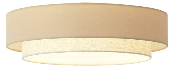 Plafoniera moderna beige 50cm 3 luci - Drum Duo