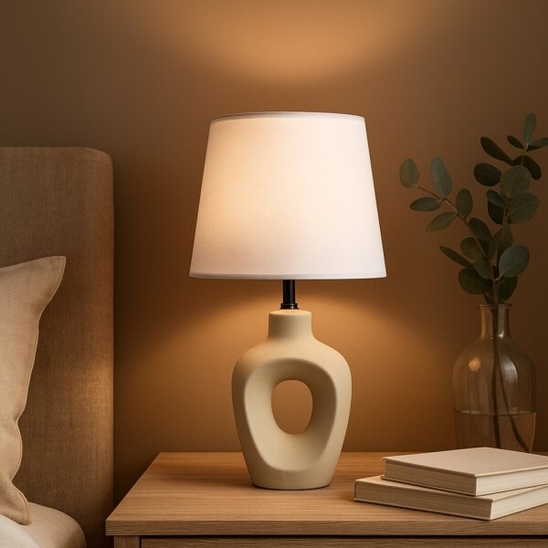 Rabalux 74079 - Lampada da tavolo MADELOR 1xE14/25W/230V beige