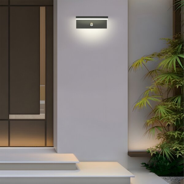 Brilagi-LED Applique da esterno con sensore TESSI LED/10W/230V antracite IP54