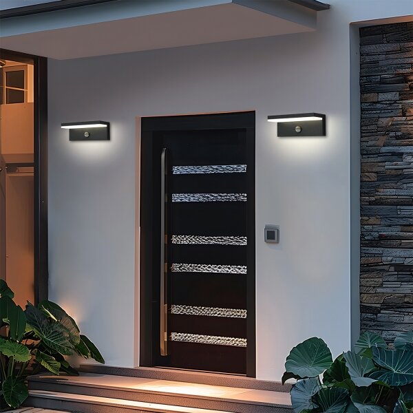 Brilagi-LED Applique da esterno con sensore TESSI LED/10W/230V nera IP54