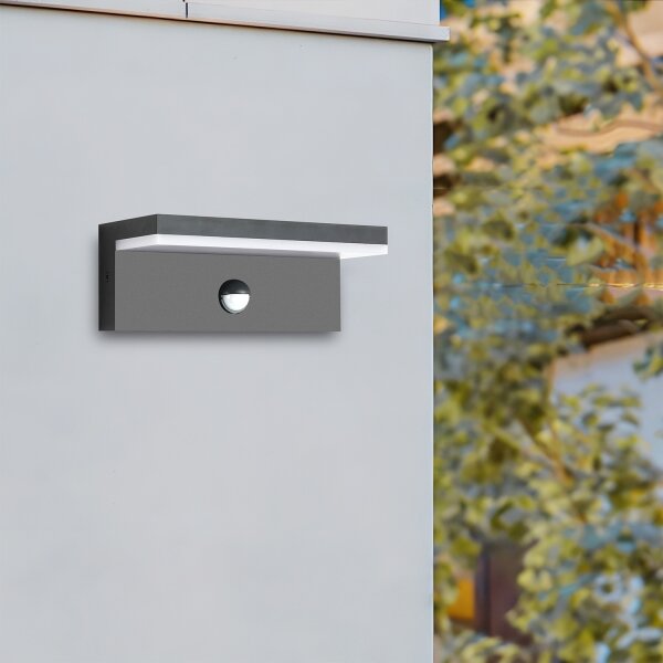 Brilagi-LED Applique da esterno con sensore TESSI LED/10W/230V antracite IP54