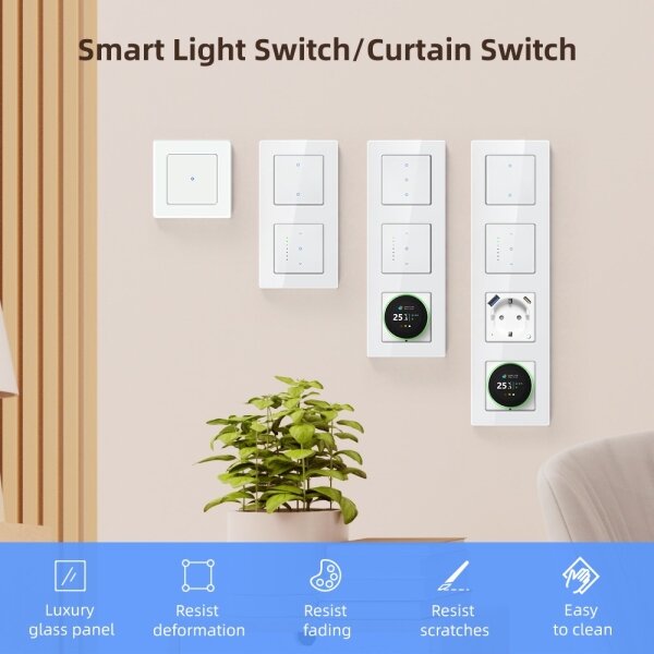 Immax NEO 07540L - Interruttore intelligente per il controllo di tende veneziane e tapparelle 230V Wi-Fi Tuya