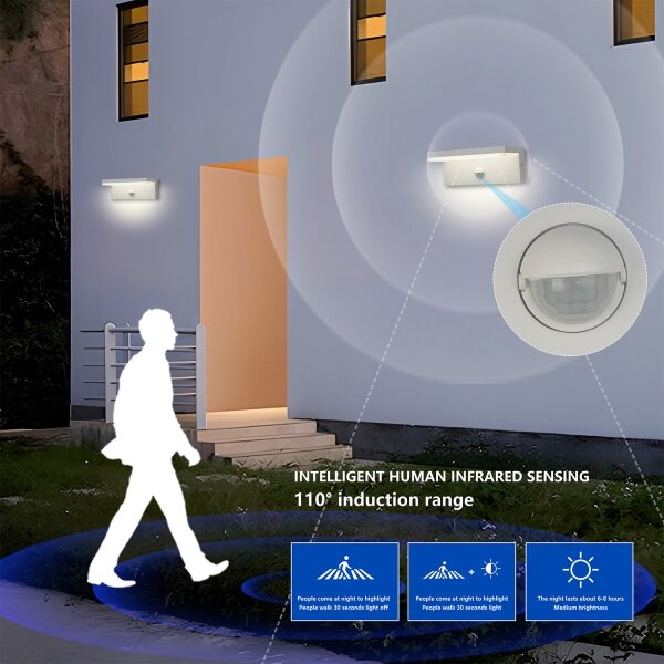 Brilagi - LED applique da esterno con sensore TESSI LED/10W/230V bianco IP54