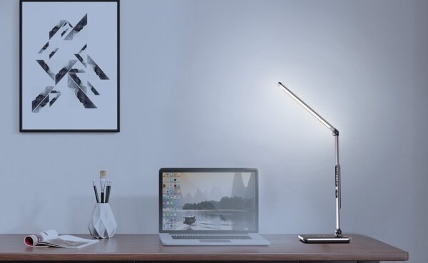 Immax 09105L - Lampada da tavolo LED+CCT dimmerabile con ricarica wireless Qi IDEAL 8,5W/230V