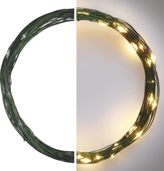 Catena luminosa natalizia LED da esterno 40xLED/9m IP44 bianco caldo