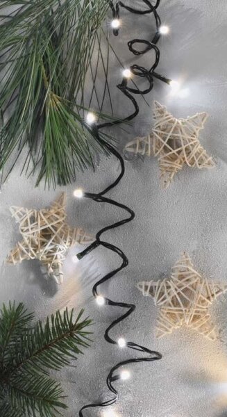 Catena luminosa LED da esterno 80 LED/13 m IP44 bianco caldo/freddo
