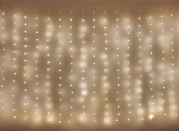 Catena luminosa LED per esterni 300xLED/8 funzioni 5,9 m IP44 bianco caldo