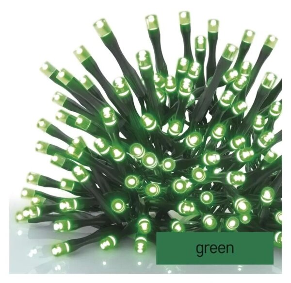 Catena LED natalizia da esterno 100xLED/10m IP44 verde