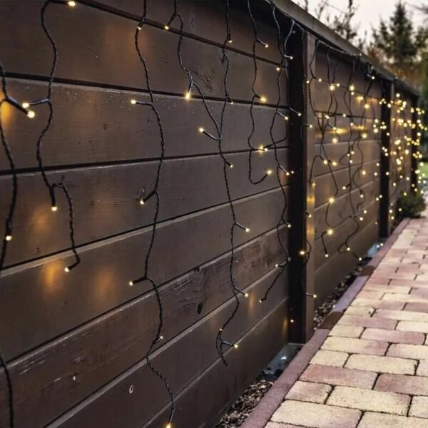 LED Catena per esterni 100xLED/2,5x0,9m IP44 bianco caldo