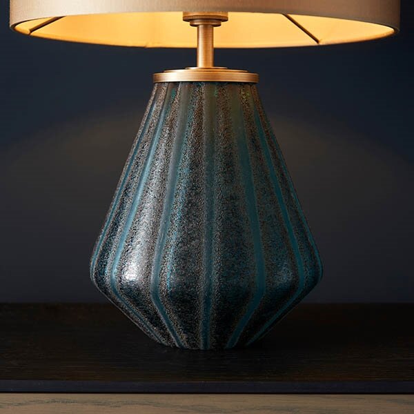 Endon 93059 - Lampada da tavolo ALYSSIA 1xE27/10W/230V oro/blu