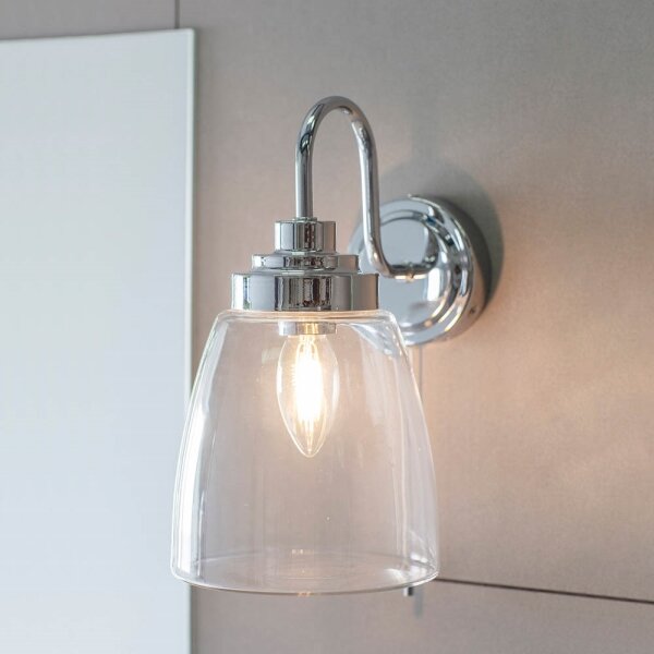 Endon 77088-Applique da bagno ASHBURY 1xE14/4W/230V IP44 cromo lucido