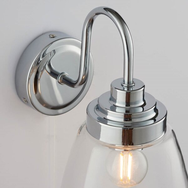 Endon 77088-Applique da bagno ASHBURY 1xE14/4W/230V IP44 cromo lucido