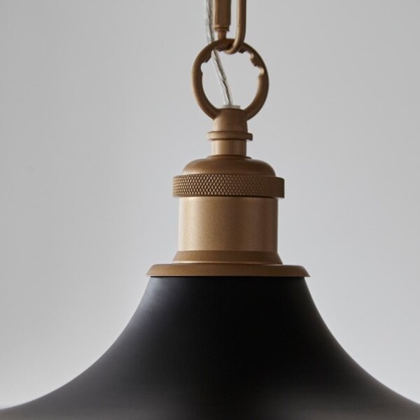 Endon 99998 - Lampadario con catena SABIAN 1xE27/10W/230V nero/oro