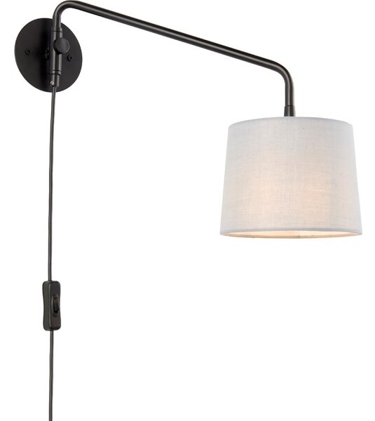 Endon 79500 - Applique CARLSON 1xE14/40W/230V grigia/nera