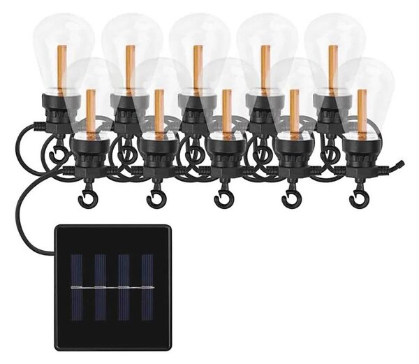 Catena decorativa solare a LED 10xLED/0,6W/1,2V 4,5m IP44 800 mAh