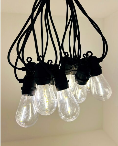 Catena luminosa decorativa LED per esterni 10xLED/0,36W/230V 8 m IP44 nera