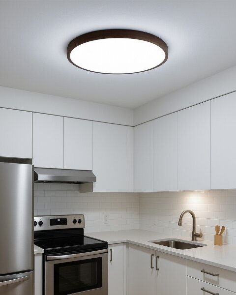 Plafoniera da soffitto LED/32W/230V 3000/4000/6500K diam. 40 cm marrone