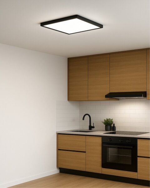 Plafoniera LED/32W/230V 3000/4000/6500K 40x40 cm nero
