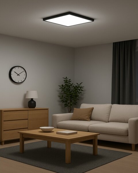 Plafoniera LED/32W/230V 3000/4000/6500K 40x40 cm nero