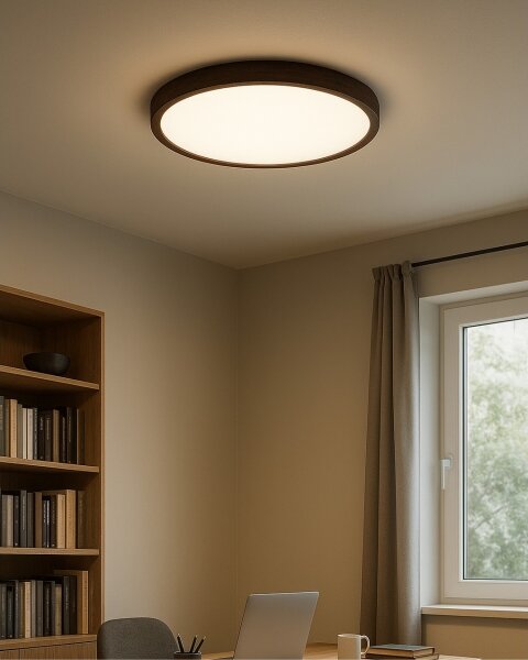 Plafoniera da soffitto LED/32W/230V 3000/4000/6500K diam. 40 cm marrone