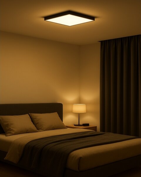 Plafoniera LED/32W/230V 3000/4000/6500K 40x40 cm nero