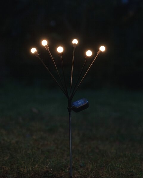 Lampada solare LED 6xLED/1,2V 300 mAh IP44 nero