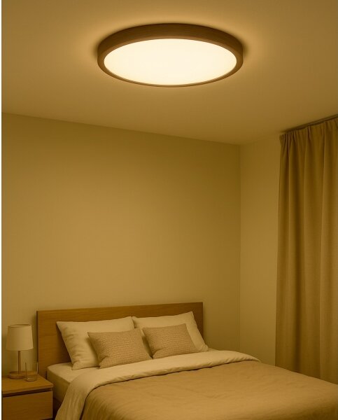 Plafoniera da soffitto LED/32W/230V 3000/4000/6500K diam. 40 cm marrone