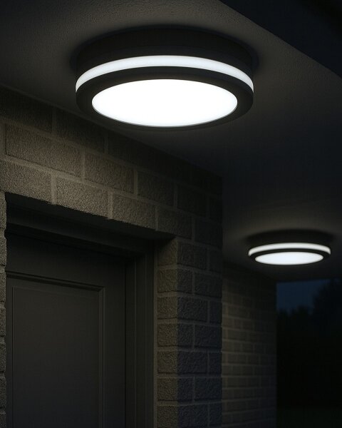 Plafoniera LED con sensore di movimento LED/20W/230V 3000/4000/6500K IP54 antracite