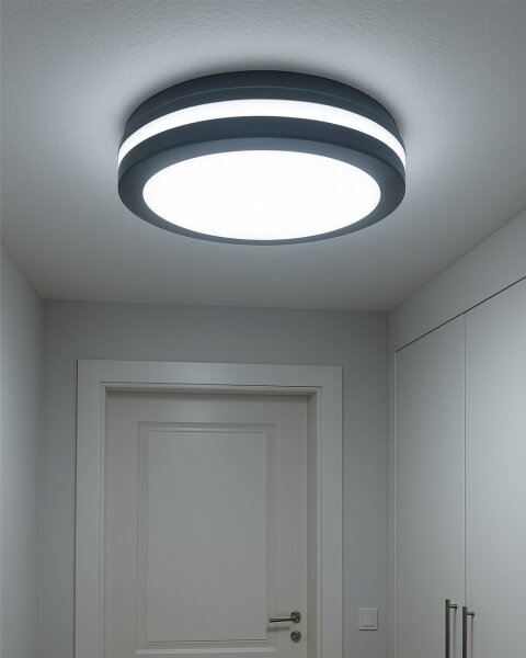 Plafoniera LED con sensore di movimento LED/20W/230V 3000/4000/6500K IP54 antracite