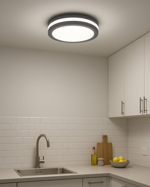 Plafoniera LED con sensore di movimento LED/20W/230V 3000/4000/6500K IP54 antracite
