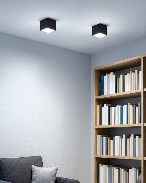 Faretto LED/5W/230V 3000/4000/6400K 7,5x7,5 cm nero