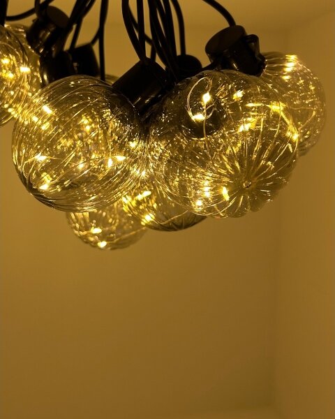 Catena luminosa decorativa LED per esterni 10xLED/0,15W/230V 6,8 m IP44 nero/fumé