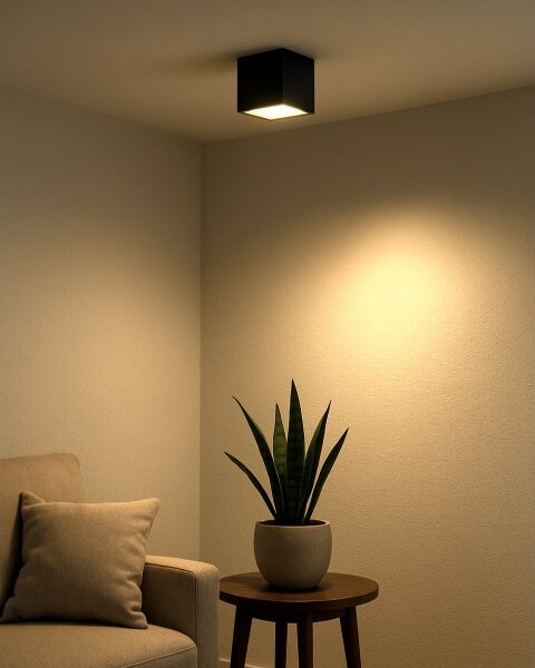 Faretto LED/5W/230V 3000/4000/6400K 7,5x7,5 cm nero