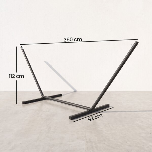 Outsunny Struttura Portante per Amaca Supporto Max. 120 Kg Metallo 360x92x115cm|Aosom